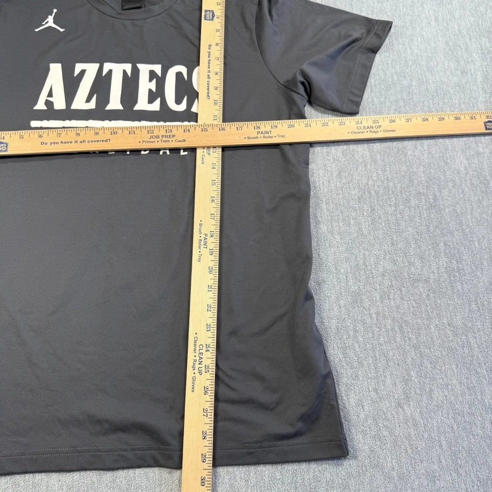 Jordan Shirt Mens Large Gray Aztecs Basketball Performance Jumpman Athletic Tee
